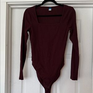 Old Navy Maroon Ribbed Top